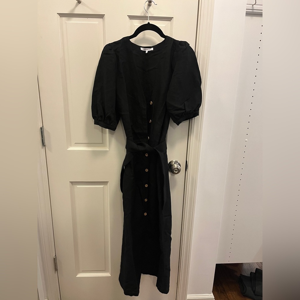 MWOT Emerson Fry Bea Puff Sleeve Maxi Dress in Black Size XS - Picture 8 of 8